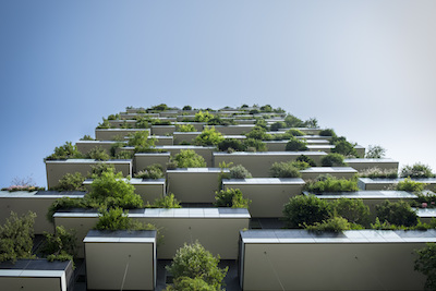 Building with green roof